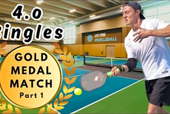 GOLD MEDAL MATCH - Part1 - 4.0 Men&#039;s Singles Pickleball Tournament at Lifetime Gaithersburg