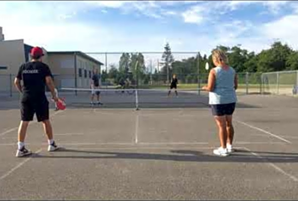 Pickleball Doubles game footage