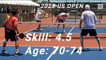 Men&#039;s Skill: 4.5 Age: 70-74 Bronze Medal Pickleball Match - 2025 US OPEN
