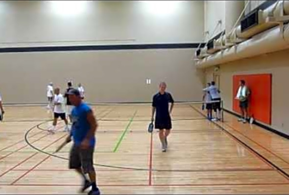 Pickleball 2012 Seatac 5.0 Doubles 1st round Part 2 of 2 Joe Valenti and Fernando vs Tony Negrete
