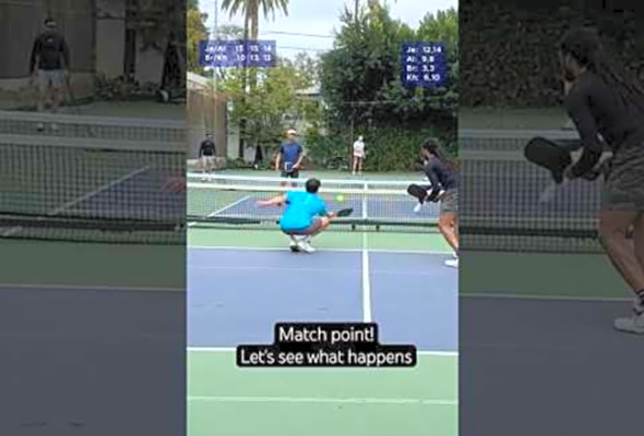 Match point! Let&#039;s see what happens...#pickleball #shorts