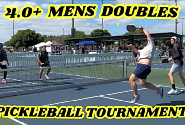 4.0 Mens Doubles Pickleball Tournament - Matt &amp; Chris - Central Park Plantation Florida
