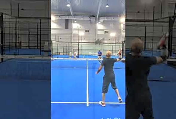 Precision Glasses Shot! #padel #tennis #sports #shorts