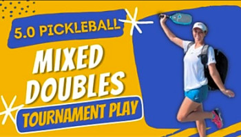 5.0 Mixed Doubles Pickleball Match at Round Robin Tournament in Florida