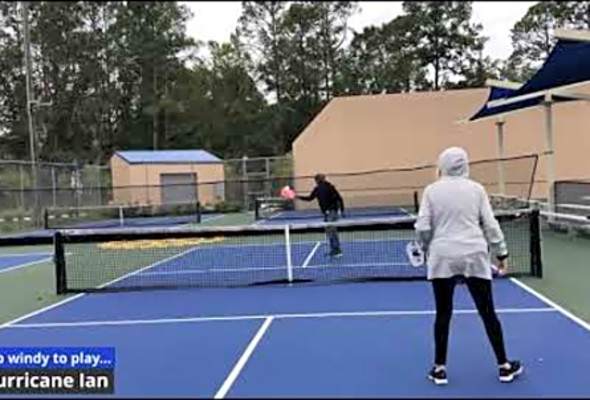 Northside Park Pickleball during Hurricane Ian