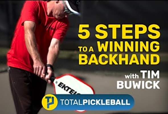 How to hit a pickleball backhand in 5 steps. ft. Tim Buwick PPR Certified Pro