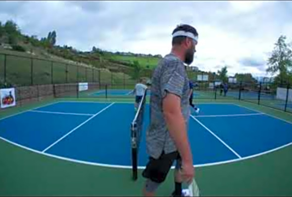 4.5 men&#039;s pickleball LDS hospital tourney Matt/Jake vs Steve/Kaipo