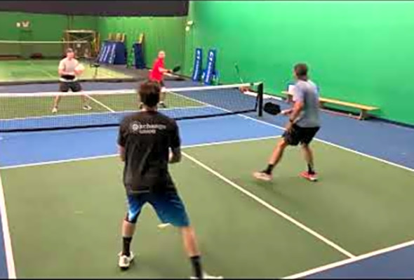 4.5 Pickleball mens doubles: Two ping-pong players vs two Davids :) Will faster hands prevail?