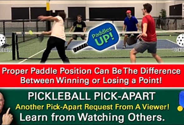 Pickleball! Become A Better Player! Use Proper Paddle Position and Get To The NVZ Quicker!