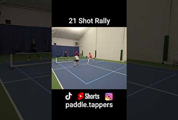 21 Shot Rally #pickleballhighlights #pickleballdoubles #mlp #ppa
