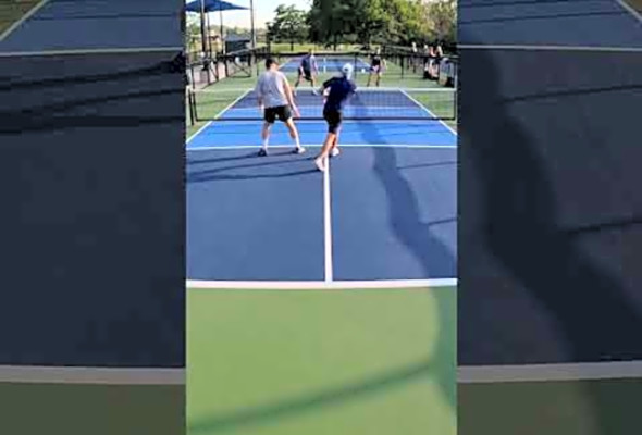 CRAZY pickleball point with HILARIOUS ending! Sneak peek of upcoming video #pickleball #shorts