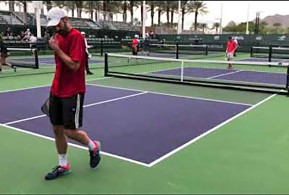 Brett Warner vs Jon Coles - USA Pickleball Nationals 2021 - Rd 3 Win 11-4 11-1