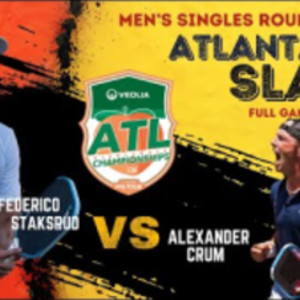 Federico Staksrud vs Alexander Crum at Veolia Atlanta Pickleball Champio...