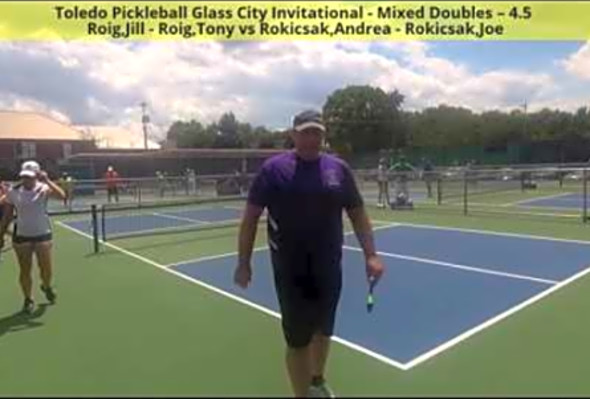Toledo Pickleball Glass City Invitational - Mixed Doubles 4.5 Roig-Roig v Rokicsak-Rokicsak