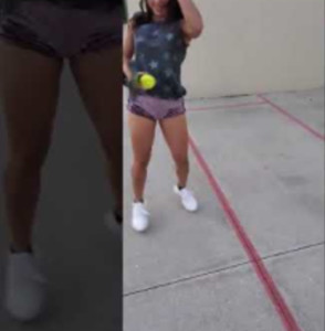 Stella Court tennis shoes being tested out by pro pickleball player...