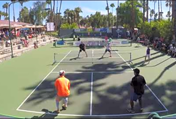 2018 Lakes Pickleball Tournament MD 5.0 Bronze Game 3 Farias/Johns vs. Rozpedski/Evans