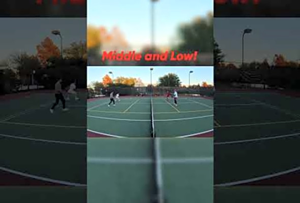 Middle &amp; Low! #pickleball #pickleballhighlights #highlights #shorts #thepickleballrunner