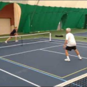 LTF Pickleball - Joe&#039;s third shot drop slice, nice finish by Rick