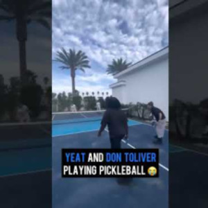 Yeat and Don Toliver playing Pickleball