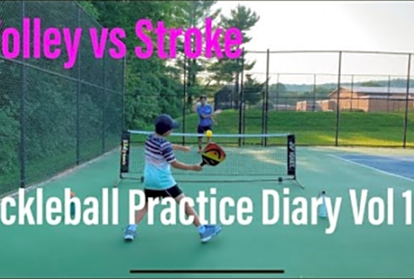 Pickleball Practice Diary - Day 10. Volley and Stroke Practice / 10