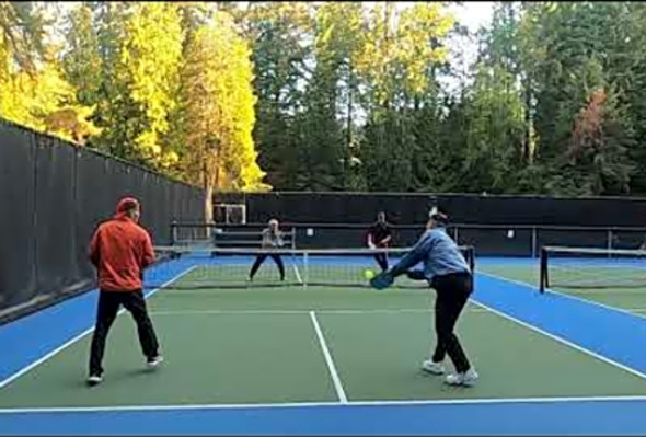 GH010309 Pickleball play at Murdo Frazer park in North Vancouver