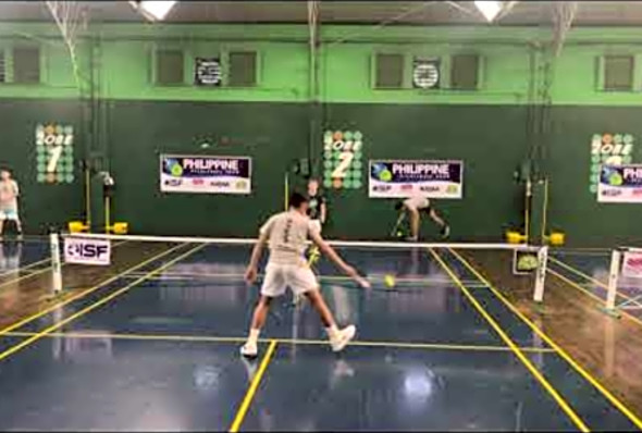 Leander Lazaro vs Kaden Seward - Pickleball Singles Practice - Philippine Pickleball Tour 2022