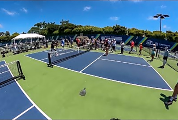 Crosscourt Dinking at Tyson McGuffin Pickleball Camp