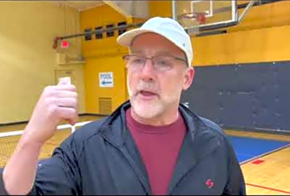 First Ever Pickleball Session! Thanks to Jim Acton, tennis and ping-pong