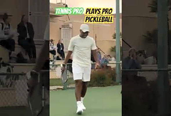 Donald Young is impressive with a pickleball paddle! #ppatour #pickleball #tennis