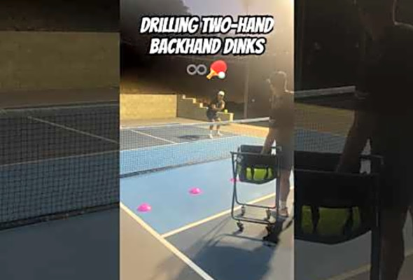 Drilling Twoey Dinks #pickleballdrills #pickleball #pickleballskills #shorts