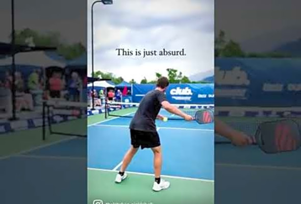 Ben Johns does the Pickleball impossible!
