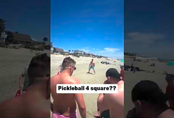 Pickleball on the beach? But also 4 Square?