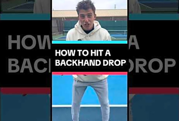 How to hit a backhand drop in pickleball! #pickleball #pickleballtips #shorts