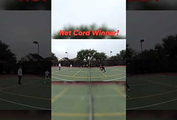 Net Cord Winner! #pickleball #pickleballhighlights #highlights #shorts #thepickleballrunner