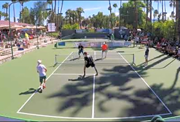 2018 Lakes Pickleball Tournament MD 5.0 Bronze Game 2 Farias/Johns vs. Rozpedski/Evans