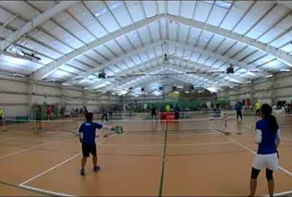 Fairfield, Iowa Pickleball Tournament 3.0 Mixed Doubles League match Bipin/Pat VS Kapil/Punam