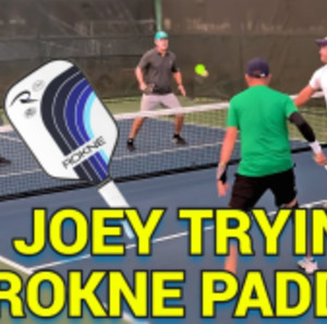 Joey is trying NEW Rokne Paddle in Pickleball 4.5 Men&#039;s Doubles rec Game