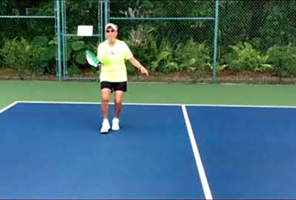 Pickleball: &quot;Forehand Serve Return&quot;, Deb Harrison