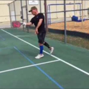 Pickleball serve with topspin 2