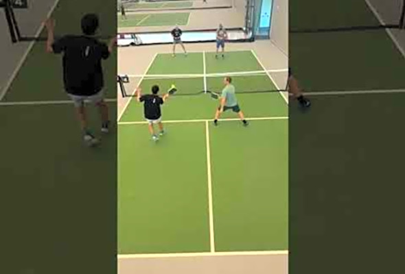 Finding the angle on the volley! #pickleball #sports #highlights #50subs #subscribe