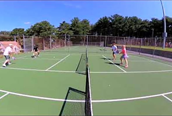 Pickleball when the skies were clear and the temp was warm