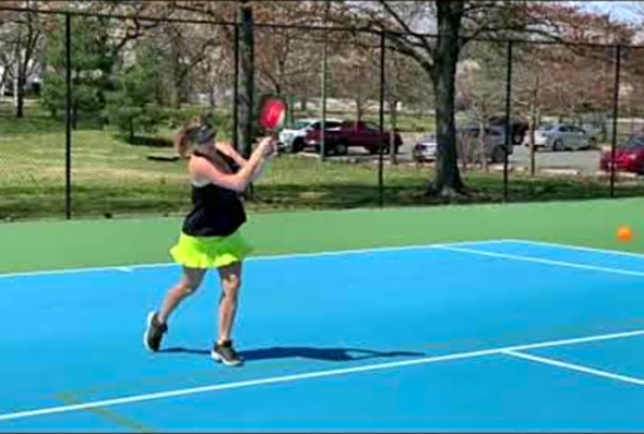Pickleball Topspin Serve, by Annette Eberhardt