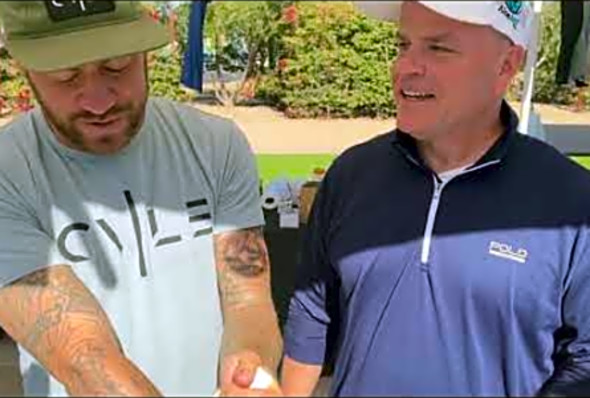 Tatt Seal product with AloeMD founder Chris Hardy and pickleball player Chase Distefano!
