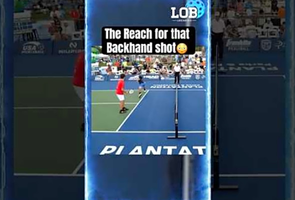 Pro Pickleball Backhand That Clings to the Line! #PickleballHighlights #BackhandBoss