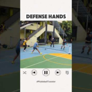 Hands and Paddle Positions during Defense! #pickleball #shorts