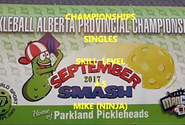 PICKLEBALL GOLD MEDAL 4.5 AB. PROV. CHAMPIONSHIPS 2017 MIKE YEE VS CHURCO QUINTERO PART ONE