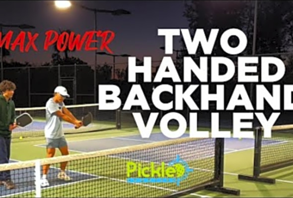 KEYS to a Hitting a Two-Handed Backhand Volley in Pickleball - Tips, Tricks, Technique