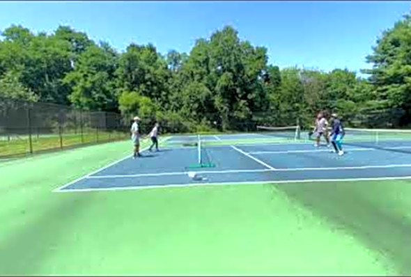 Franks August 5, 2020 pickleball tournament Ben &amp; Maggie Johns v Freddie &amp; David McNally