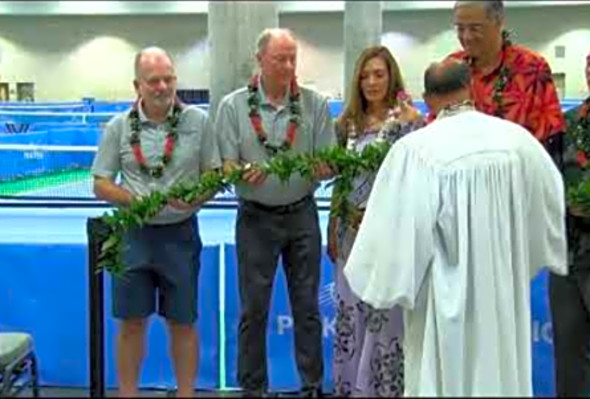 Hawaii Convention Center blessing of pickleball courts