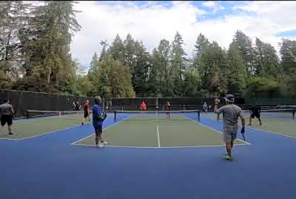 GH010235 Pickleball play at Murdo Frazer park in north Vancouver
